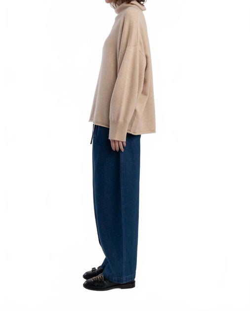 Micaela Greg Kaschmir Rollkragenpullover Beige Large 4