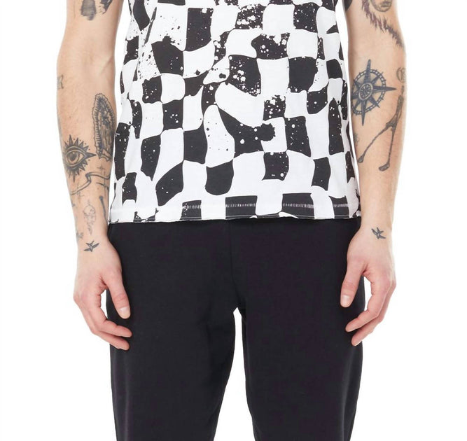 Eleven Paris Knit Checkered T-Shirt Black XLarge 2