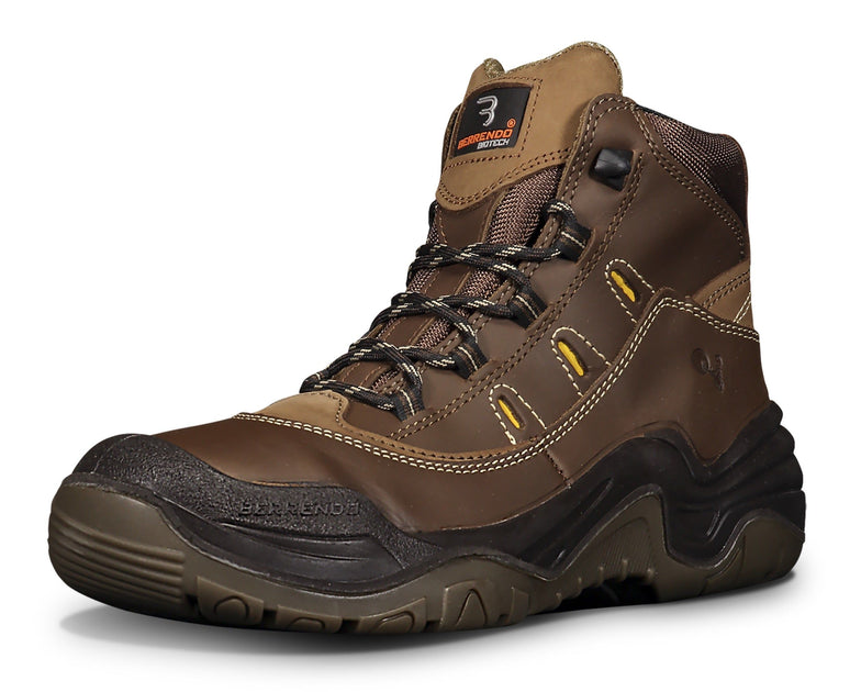 Berrendo Men's Steel Toe Work Boots Black 6 inch 4