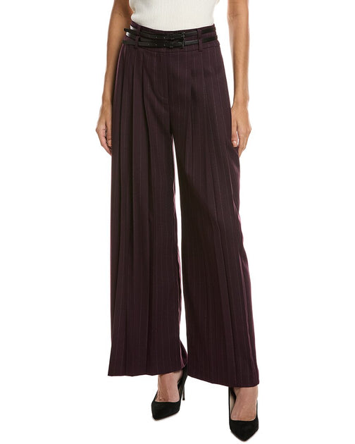 Kenneth Cole Pleated Wide Leg Pant Red US 12 2