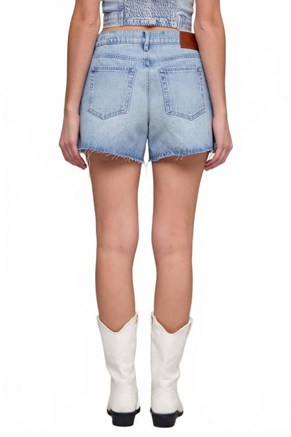 Hidden Pearl Embellished Shorts Blue Small 3