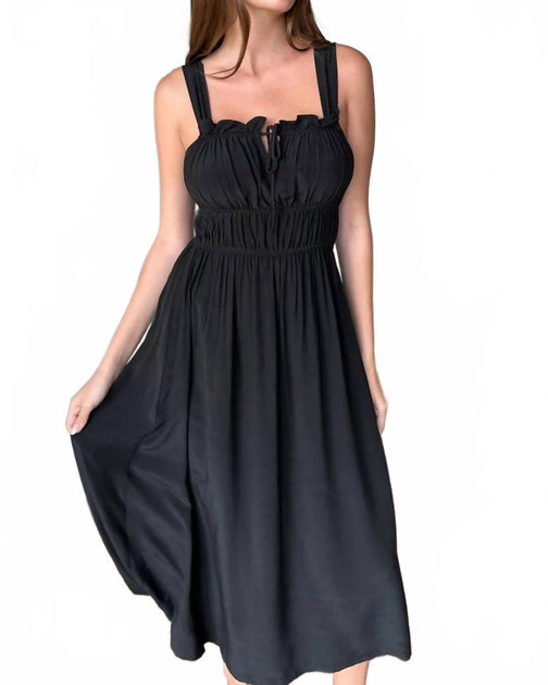 Emerson Fry Pull On Pipa Dress Black Small 4