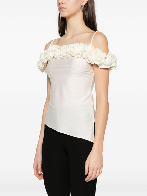 Coperni Asymmetrisches Top Weiß Large 4
