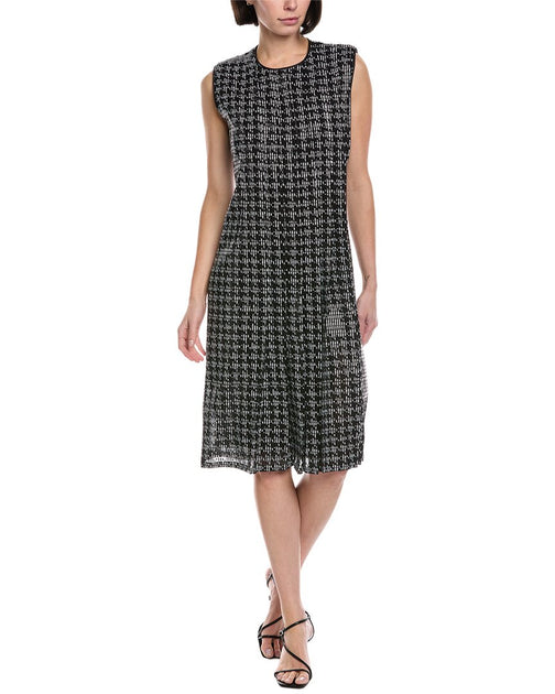 Akris Sequin Silk-Lined Mini Dress Black US 4 2
