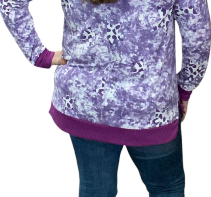 honeyme Star Tie Dye Weekender Tee Purple 3X 3
