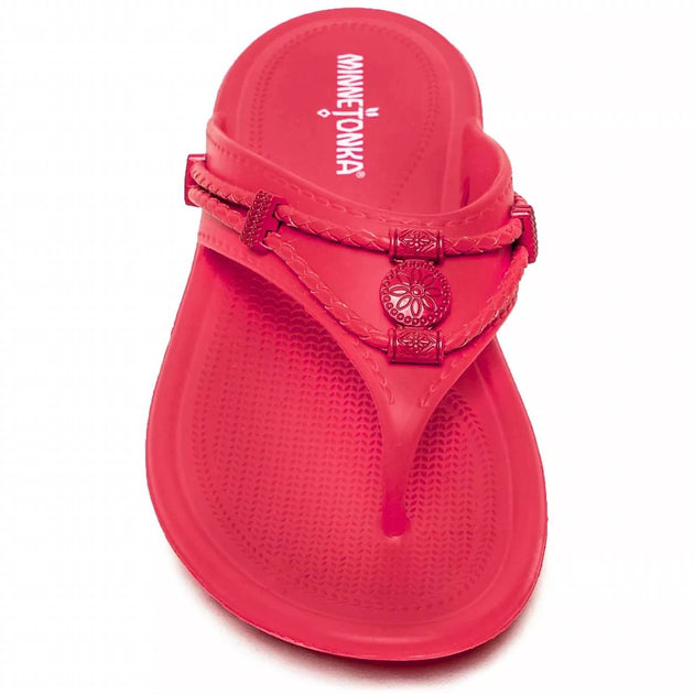 Minnetonka Silverthorne Prism Flip Flops Pink US 6 4