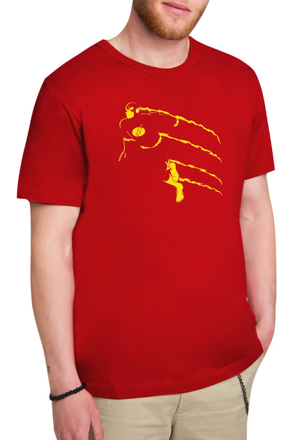 Gildan DC Comics Flash T-Shirt Manches Courtes Rouge Small 4