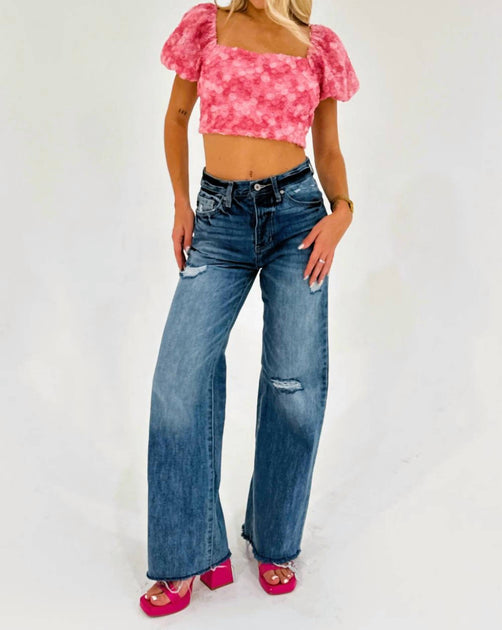 KanCan Rachel 90s Straight Leg Jeans Blue 31 2