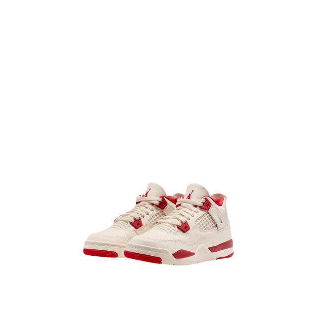 Nike Jordan 4 Retro Pale Ivory / Sierra Red Pre-School White US 2.5 3