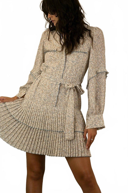 Mulla Eloise Mini Dress Beige Medium 2