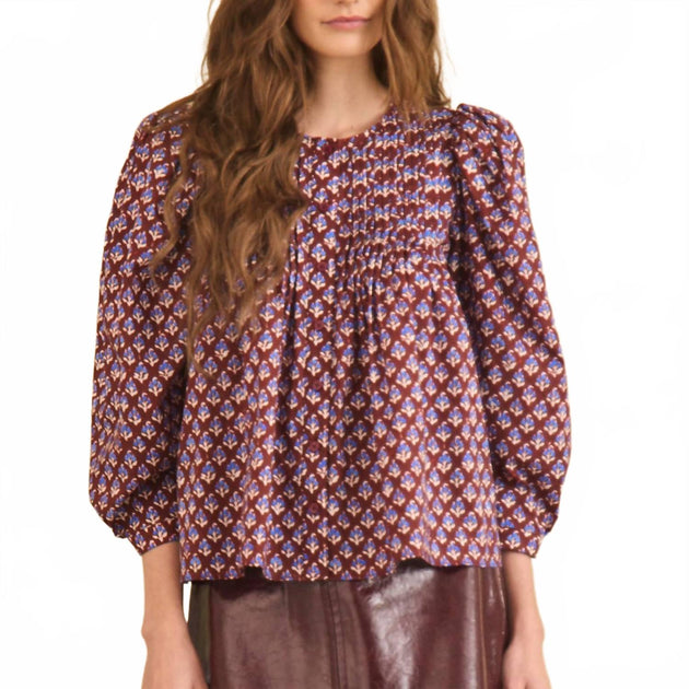 Hunter Bell Daphne Blouse Red Large 3