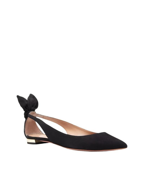 Aquazzura Bow Tie Ballet Flats Black EU 38.5 3