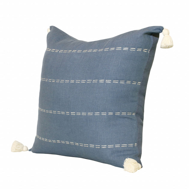 Hivvago Striped Zippered Pillow Navy 20x20 4