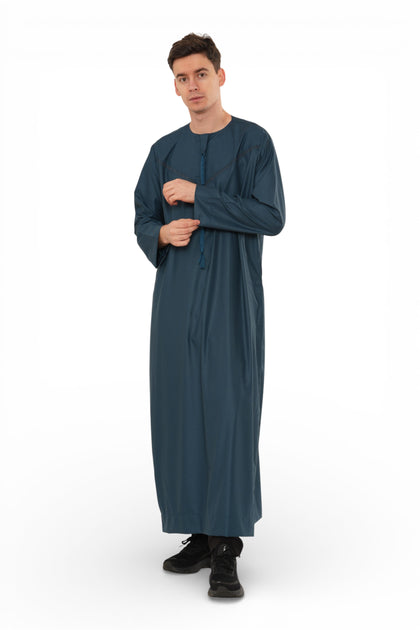TT-008 Moroccan Jubba Thobe Blue Large 4