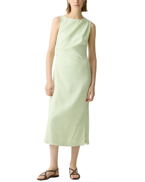 Theory Linen-Blend Tank Dress Green US 2 2