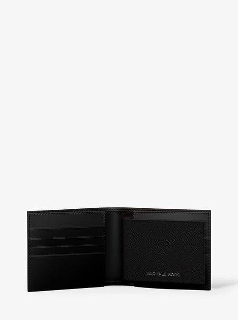 Michael Kors Cooper Saffiano Leather Billfold Wallet Black 3