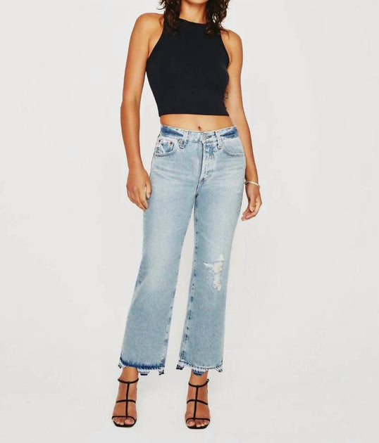 AG Jeans Kinsley High Rise Crop Jeans Blue 31 2
