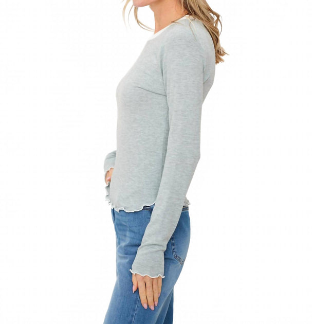 SIX/FIFTTY Lea Layered Tee Grey XSmall 4
