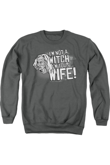 Gildan Princess Bride Not A Witch Crewneck Sweatshirt Grey Medium 2