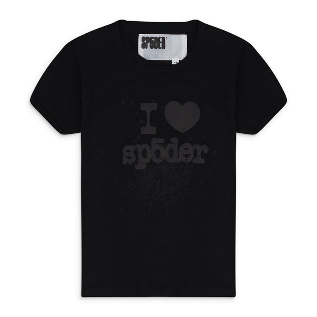 Sp5der Phantom Souvenir Crop Top Black Medium 2