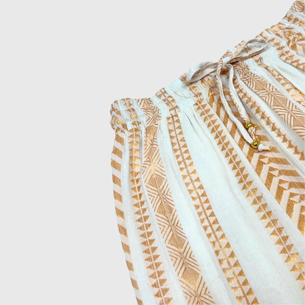 PAANI Wide Leg Pants Beige Medium 4