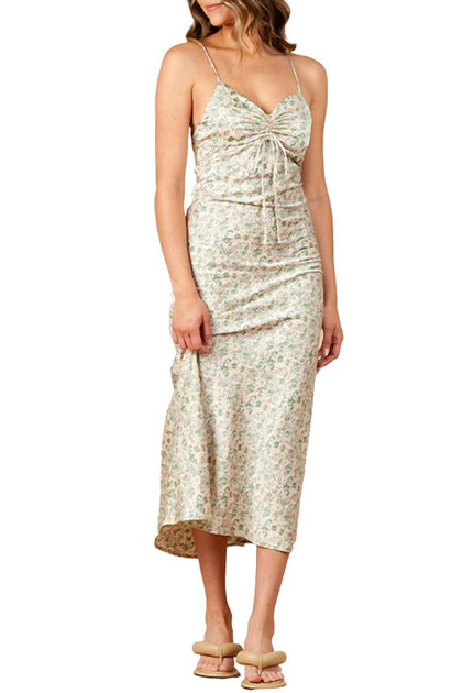 LUCCA Freesia Maxi Dress Grey XS 2