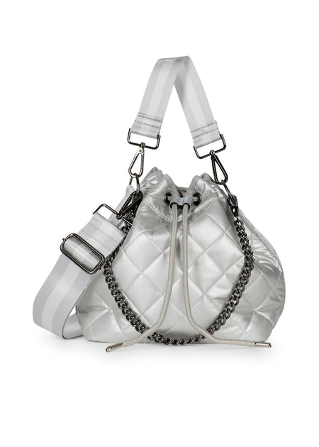 Haute Shore Lindsey Puffer Bucket Bag Silver One Size 4