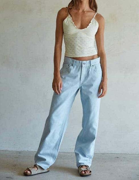 By Together Woven Straight Leg Pants Blue Medium 4