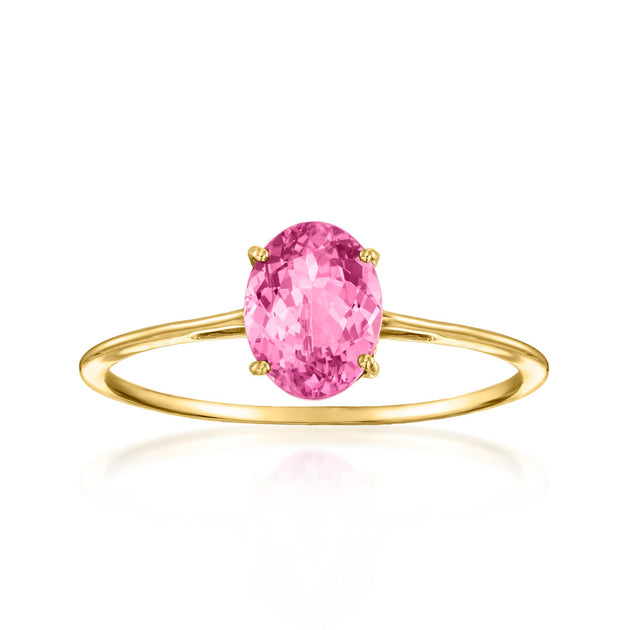 Ross-Simons Oval Pink Tourmaline Ring Pink US 6 2