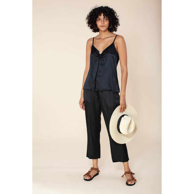 HALE BOB Marlo Solid Silk Cami Black Medium 2