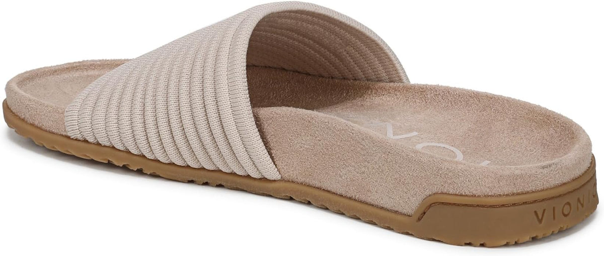 Vionic Evie Knit Slide Sandal Cream White US 10 4