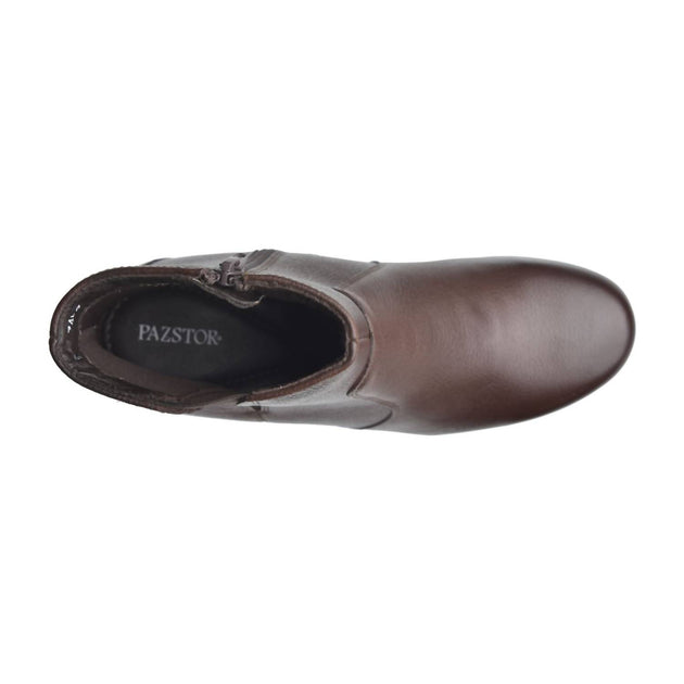 Pazstor Women Leather Boots Brown US 9 4