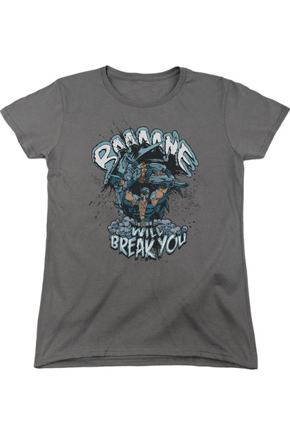 Gildan Batman Bane Will Break You Short Sleeve Womens Tee Grey Large 2