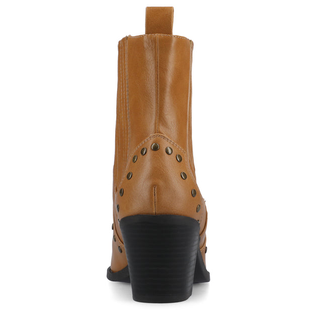 Journee Collection Braylee Western Ankle Boots Brown US 6 4