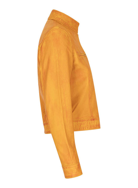TruClothing Biker Jacket Yellow Small 3
