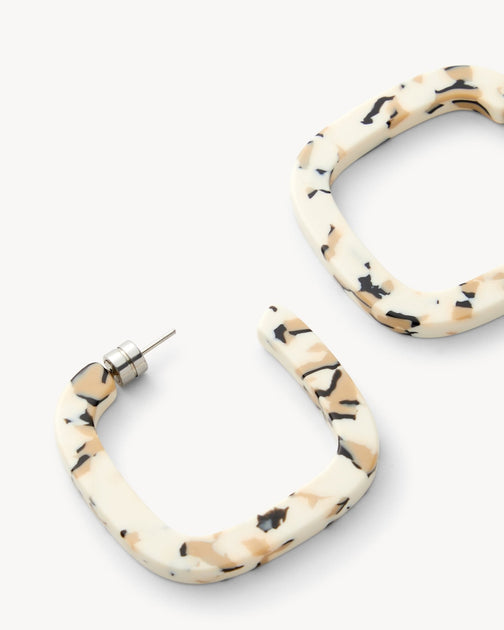 MACHETE Midi Square Hoops Green 3