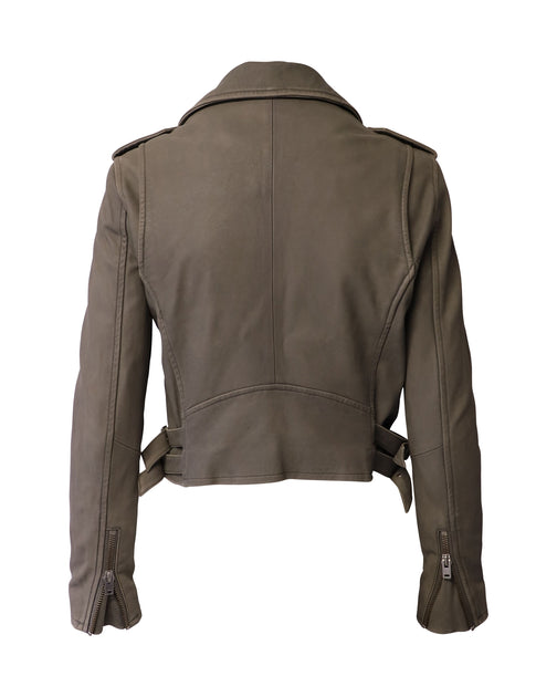 Iro Cropped Moto Jacket Grey EU 40 4