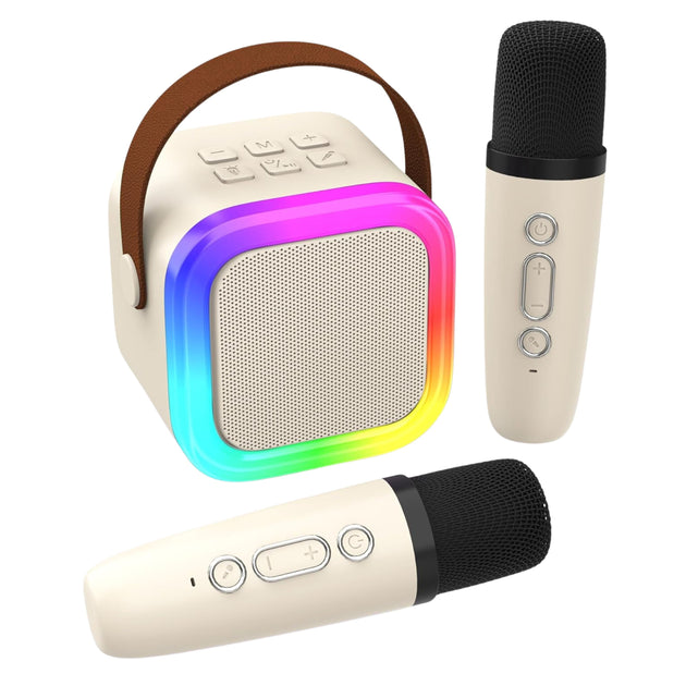 Kenro Portable Karaoke Machine Bluetooth Speaker Beige Pink 3