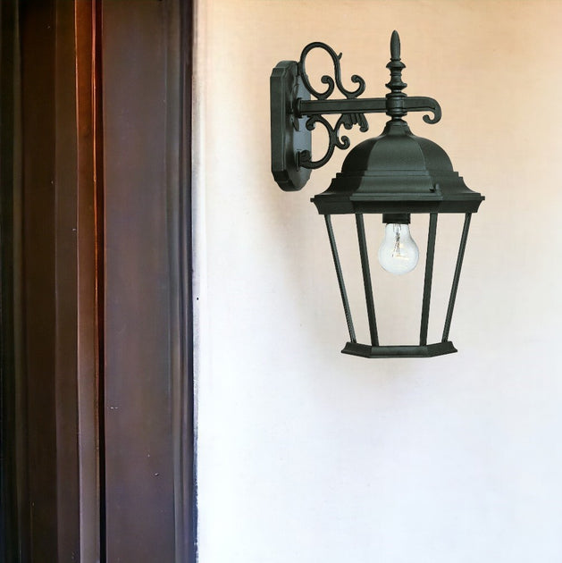 Hivvago Hanging Lantern Wall Light Black 3