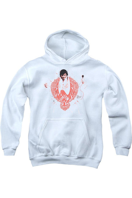 Gildan Elvis Presley Phoenix Youth Pullover Hoodie Blue Large 2