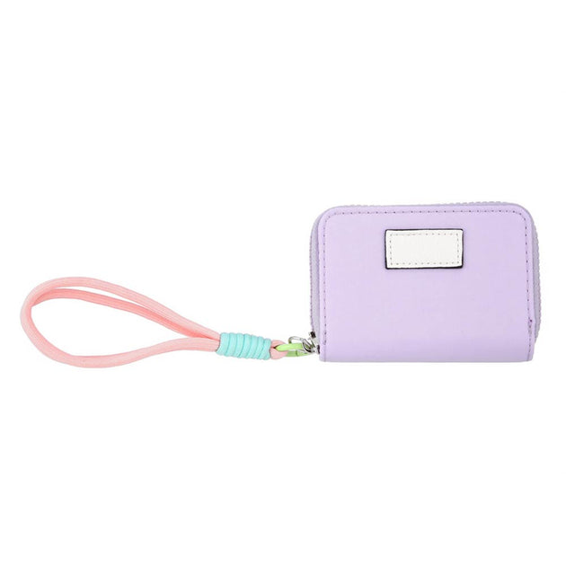 FASHNZFAB Portefeuille mini compact à fermeture éclair Rose 5