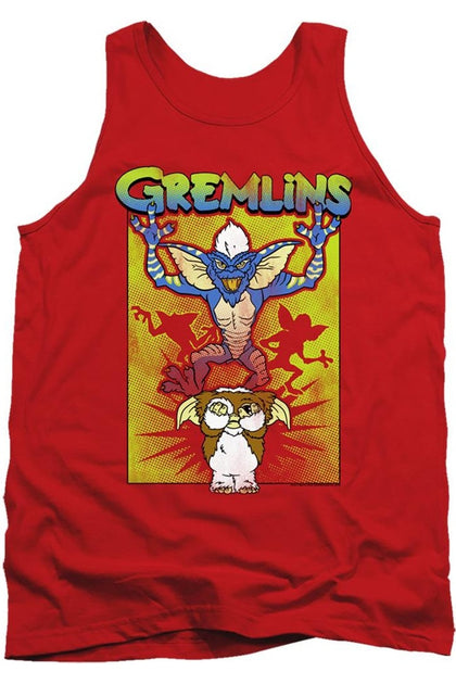 Gildan Gremlins Be Afraid Tank Top Red Large 2