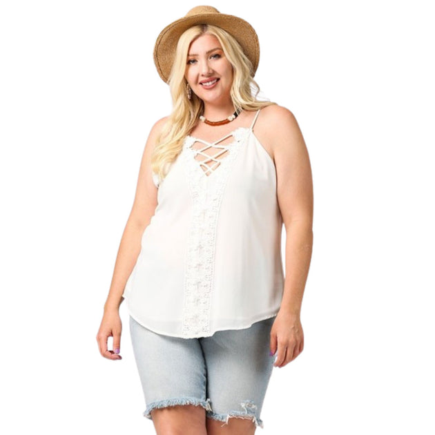 TRUEDAMES Lattice Top White 2X 2
