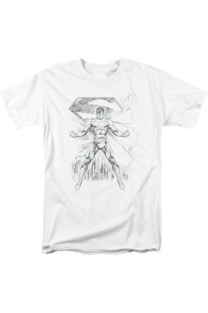 Gildan Superman Super Sketch T-Shirt White XL 2