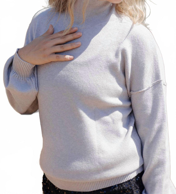 Pull Col Roulé Threaded Pear Brielle Violet Medium 2