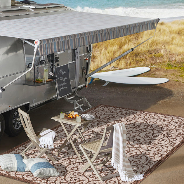 Jonathan Y Madrid Area Rug Taupe/Ivory 3