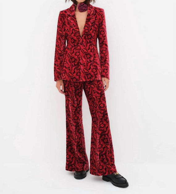 For Love & Lemons Penny Blazer Red XSmall 2