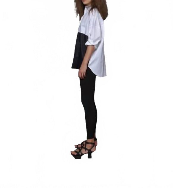 Simply Mila 2 Tone Boxy Shirt White Medium 4