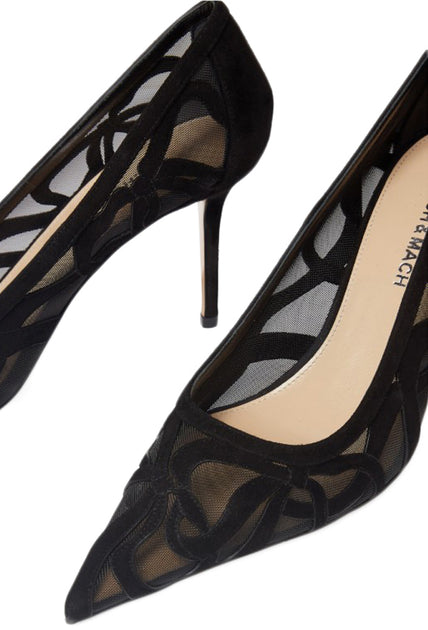 Mach & Mach Ribbon Bow Pumps Black 37 4