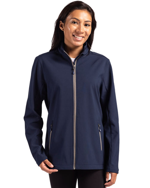 Clique Tempo Stretch Full Zip Softshell Jacket Blue Small 2